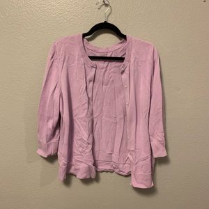 Lavender cropped sleeve cardigan